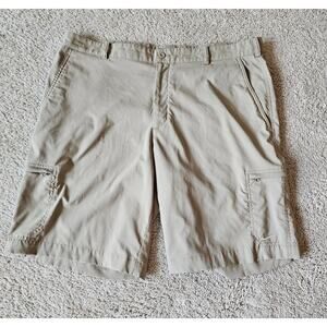 Nike Dri Fit Golf Shorts Men’s 38 Brown Khaki Pockets Flat Front Sportswear Prep